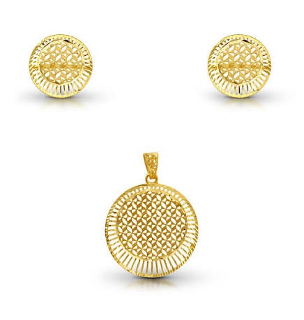 Round Filigree Pendant Set